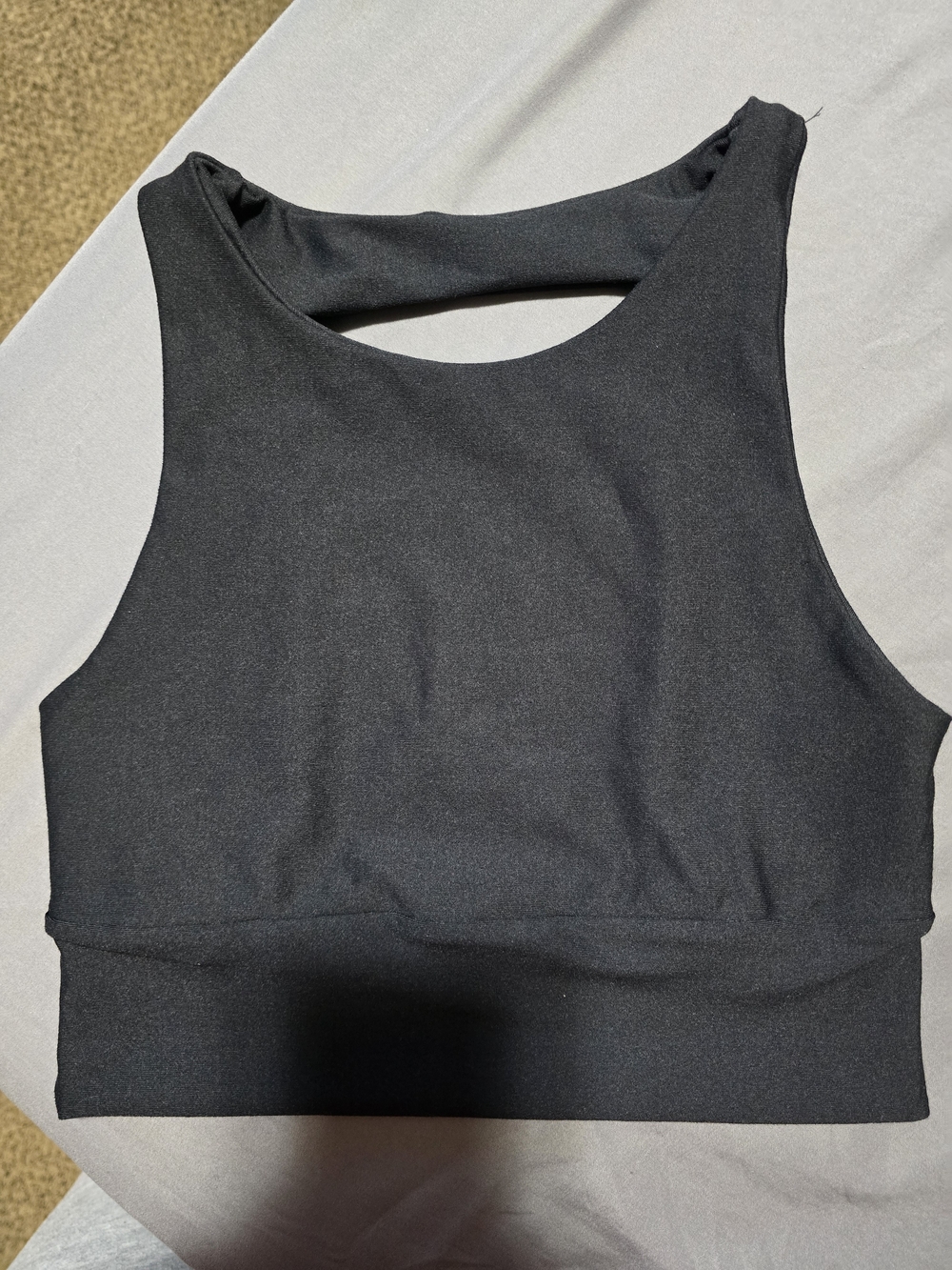 Black High-Neck Sports Bralette - Supportive Everyday Activewear